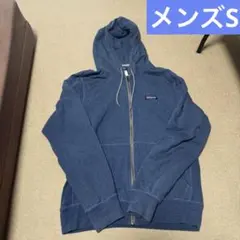 Patagonia ジップアップパーカー メンズS ブルー オーガニックコットンのサムネイル