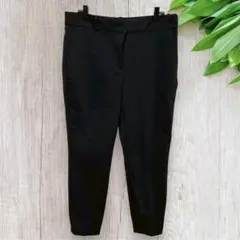 H&M エイチアンドエム テーパードパンツ アンクル丈 オフィス ネイビー