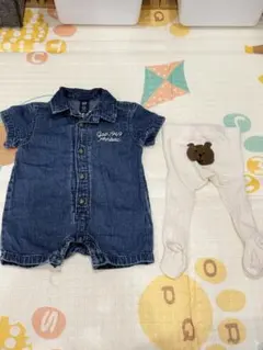 GAP デニムロンパース ＆ タイツ セットのサムネイル