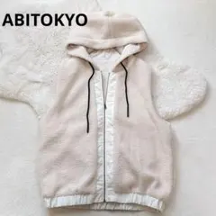 美品✨N70 ABITOKYO ボアベスト フード フルジップ 防寒 重ね着のサムネイル
