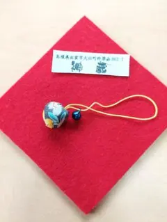 【新品】話題の「バケバケ」出雲縁結び合わせ貝　布製携帯ストラップ 鈴付き