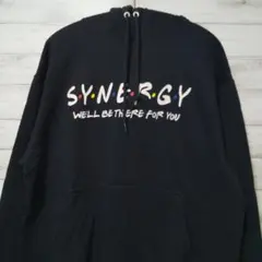 黒 プリント パーカー ブラック USA古着