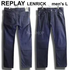 リプレイ　LENRICK　W86cm　濃紺　スリムストレートカラーパンツのサムネイル
