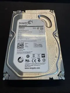 【使用時間少】Seagate 2TB 内蔵HDD ハードディスク