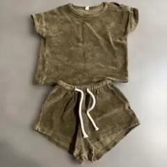 organiczoo セットアップオリーブグリーン 6-12m