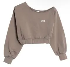 EVRISブラウン　クロップド長袖トップス