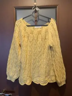 Snidel ケーブル編みオフショルダーセーター