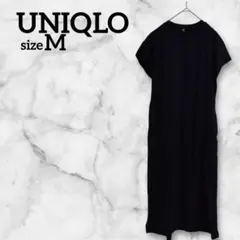 UNIQLO ユニクロ【M】 ワンピース 黒 半袖