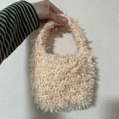 ハンドメイド ハンドバッグ ワンハンドルバッグ 毛糸 かぎ針編み