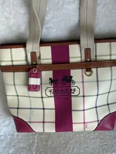 COACH トートバッグ チェック柄