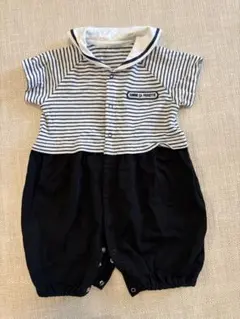 COMME CA FOSSILE ストライプロンパース