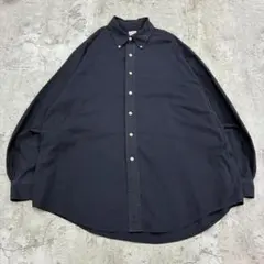 ブルックスブラザーズ　レア　ワンポイント　刺繍　長袖シャツ　古着　ブラック　L