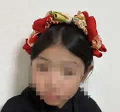 【HD28】七五三　髪飾り ヘッドドレス アンティーク布