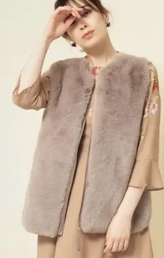 furry スーナウーナ sunaunaフェイクファーベスト フリーサイズ