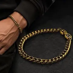 GIVENCHY メンズ ブレスレット ゴールド 喜平 チェーン 504のサムネイル