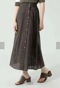 ROSE BUD サイドボタンレーススカート