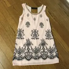 ロイヤルパーティ ビジュー シフォン ワンピース