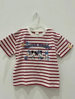 ミッキー ストライプ Tシャツ 90cm