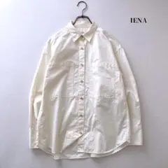 イエナ　ダブルポケットオーバーシャツ　オーバーサイズ　ゆったり　生成り　S