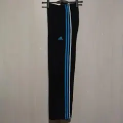 アディダス CLIMALITE ジャージ パンツ 下 メンズ Sサイズ 黒/水色