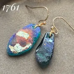 高品質ローマンガラスピアス！一点ものです！ - メルカリ