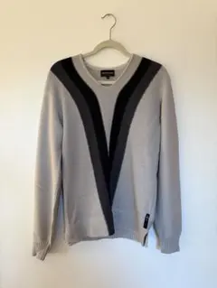 EMPORIO ARMANI ニット プルオーバー グレー イタリア製 EMPORIO ARMANI ニット プルオーバー グレー イタリア製 - メルカリ