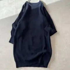 スピックアンドスパン　ワッフルミニワンピース　濃紺　フリー