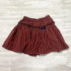 [新品未使用タグ付き]familiar チェック柄キュロットカート 110 チェック柄キュロット（女の子） 通販【ニッセン】