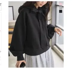 神戸レタス　スウェット リボン　パーカー　ダイバービッグリボンフーディトップス