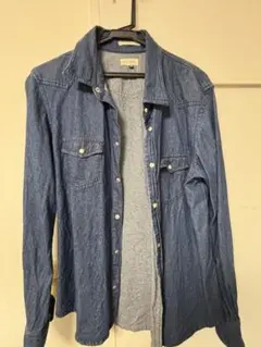 nano universe デニムシャツ　ブルー