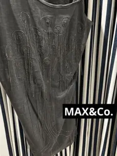 値下げ！MAX&CO チャコールグレー 刺繍 カットソー