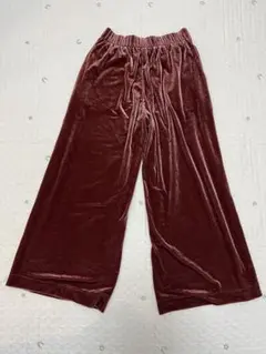 ベロアパンツ ワイドパンツ