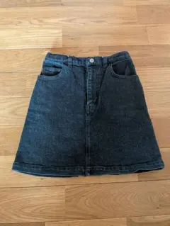 ダークデニム Aラインスカート 140