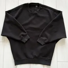 ユニクロ ドライスウェット クルーシャツ S ダークブラウン トレーナー