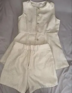 ツイード　セットアップ　白