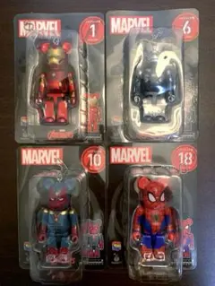 【未開封品4体】MARVEL / Happyくじ「BE@RBRICK」2021
