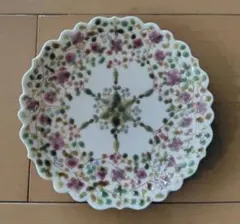 佐藤もも子 色絵青瓷黄花唐草文五寸菊割皿 二枚セット - メルカリ
