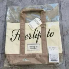 Her lip to HLT Mini Tote ivory 白 値下げ不可×】Her lip to HLT Mini Tote ivory 白 - メルカリ
