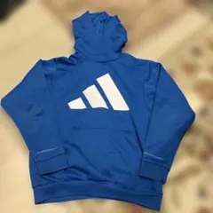 裏起毛150 アディダス　フロントロゴプリント　フード付きパーカー