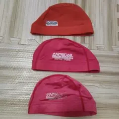 CENTRAL SPORTS 水泳帽 赤 ピンク 3セット