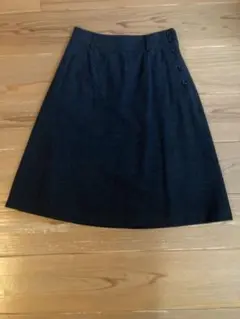 MARGARET HOWELL ウールフレアスカート ダークグレー