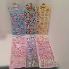 サンリオ　クロミ　ポムポムプリン　シナモン　ホログラムシールステッカー6枚セット