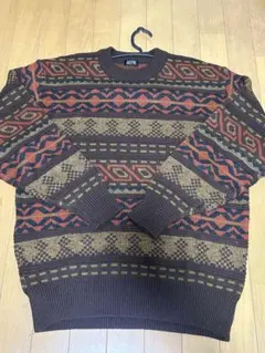 Rascoke 幾何学模様 ニットセーター