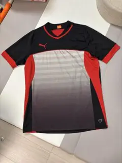 Puma サッカーウェア Lサイズ 黒/赤 グラデーション