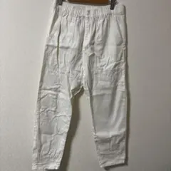 ホワイト ワイドパンツ カーゴパンツ　白