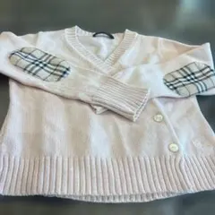 BURBERRY ピンク Vネック カーディガン