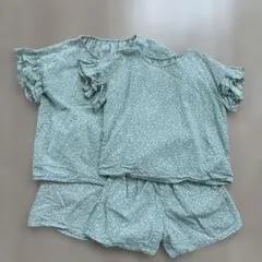 グローバルワーク　セットアップ フラワープリント上下セット サイズ120、140