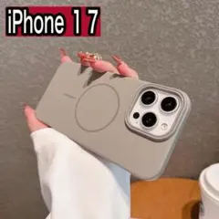 iPhone17 ケース グレー マグセーフ 新品 マット調　韓国　人気