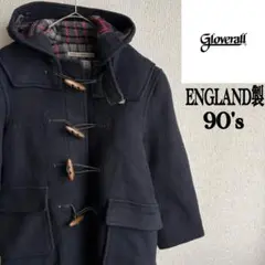 90s レディース　GLOVERALL ENGLAND製 ダッフルコート　紺
