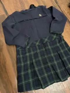 HusHusH ワンピース 95cm ネイビー チェック柄のサムネイル